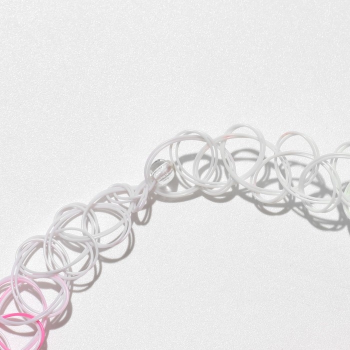 Чокер «Сердце» мягкое, цвет розово-салатовый, 40 см Чокер «Сердце» мягкое, цвет розово-салатовый, 40 см