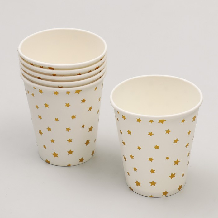 Набор посуды «С днём рождения», золотые звёзды Набор посуды «С днём рождения», золотые звёзды