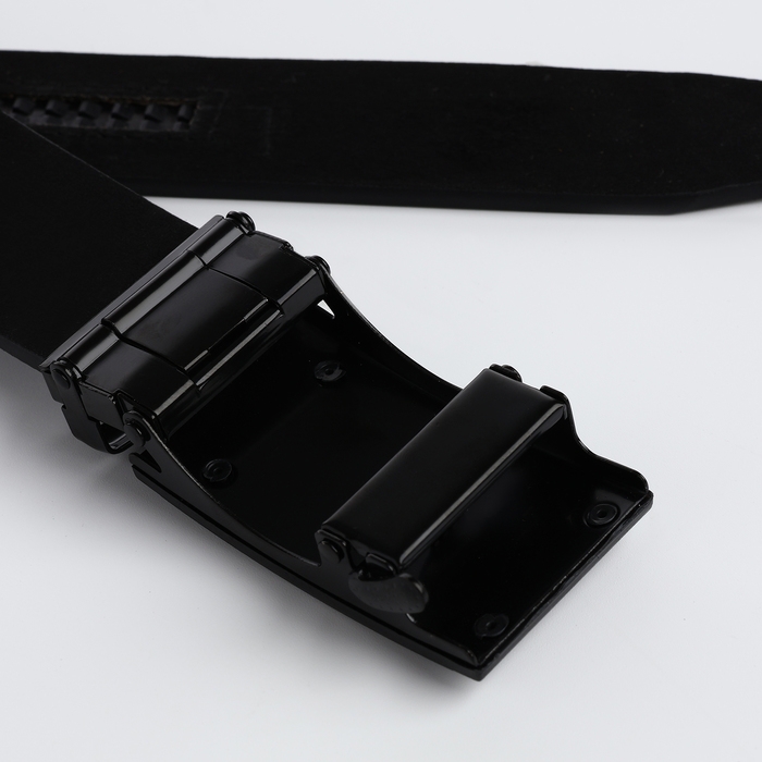 Ремень мужской, ширина 4 см, пряжка автомат, цвет чёрный Ремень мужской, ширина 4 см, пряжка автомат, цвет чёрный