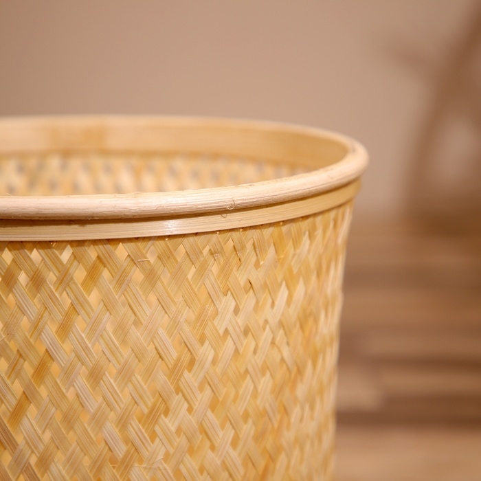 Корзина плетёная, из бамбука 27х27х30 см Корзина плетёная, из бамбука 27х27х30 см