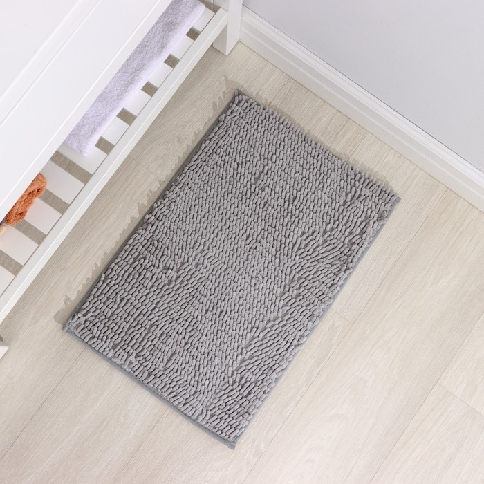 Коврик для дома Доляна «Букли длинные», 40×60 см, длина букли 2 см, цвет светло-серый Коврик для дома Доляна «Букли длинные», 40×60 см, длина букли 2 см, цвет светло-серый