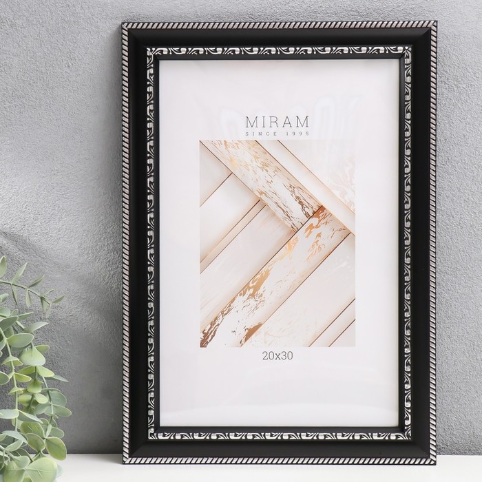Фоторамка пластик Фоторамка пластик "МИРАМ" 20х30 см чёрный (пластиковый экран)