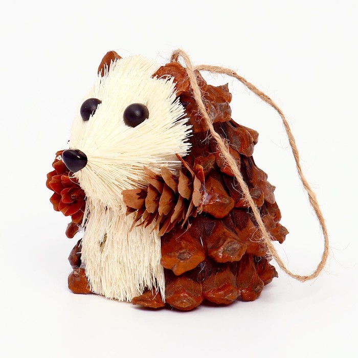 Декоративная подвеска «Ёжик из природных материалов», 6×7×9 см Декоративная подвеска «Ёжик из природных материалов», 6×7×9 см