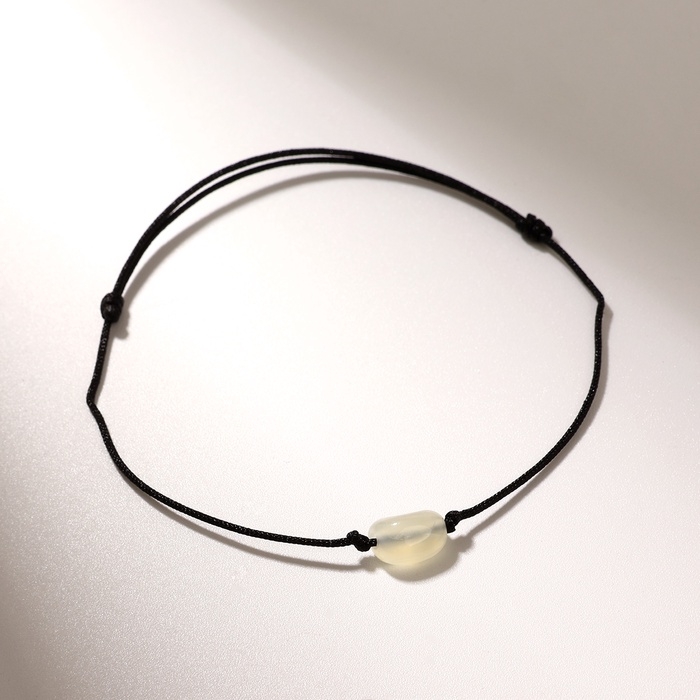 Браслет желаний «Лунный камень» на чёрной нити, длина регулируется Браслет желаний «Лунный камень» на чёрной нити, длина регулируется