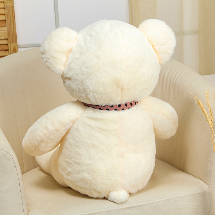 Мягкая игрушка «Мишка», с бантом в горошек, 80 см, цвет белый Мягкая игрушка «Мишка», с бантом в горошек, 80 см, цвет белый