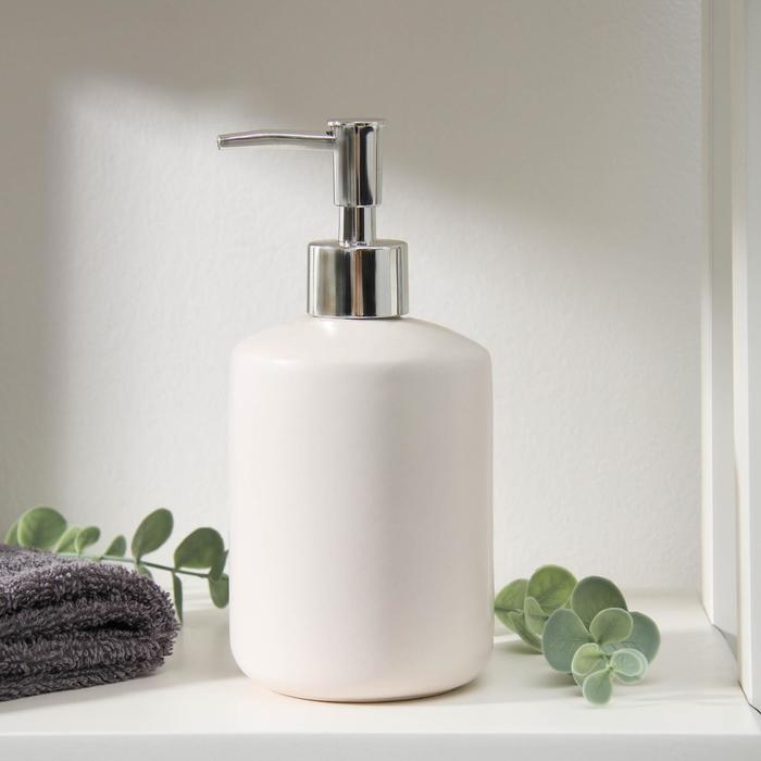 Дозатор для жидкого мыла «Тотем», 330 мл, цвет белый Дозатор для жидкого мыла «Тотем», 330 мл, цвет белый