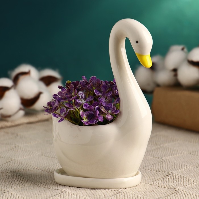 Горшок Горшок "Лебедь" 15х7,5х11см