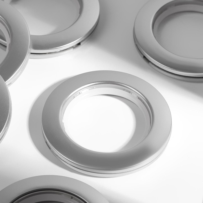 Люверсы для штор, d = 4,1/7,5 см, 10 шт, цвет серебряный Люверсы для штор, d = 4,1/7,5 см, 10 шт, цвет серебряный