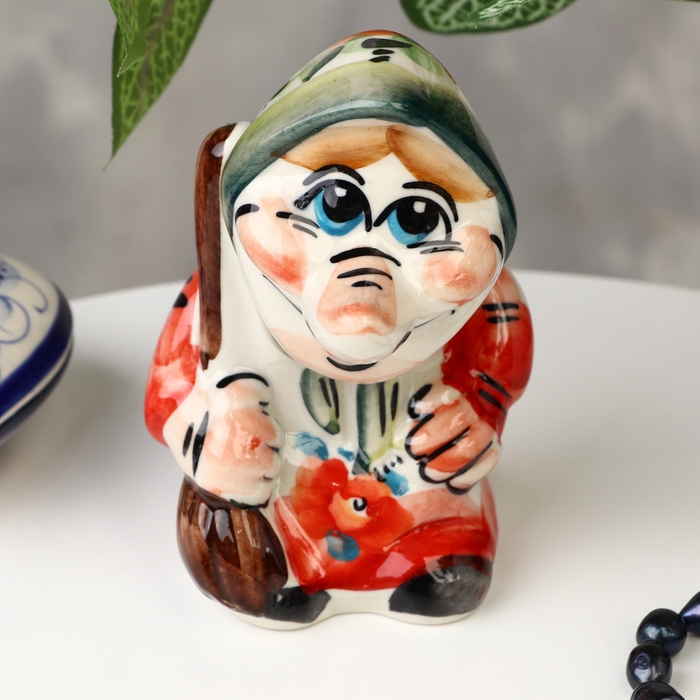 Сувенир «Буся», гжель, цвет, 12х8 см