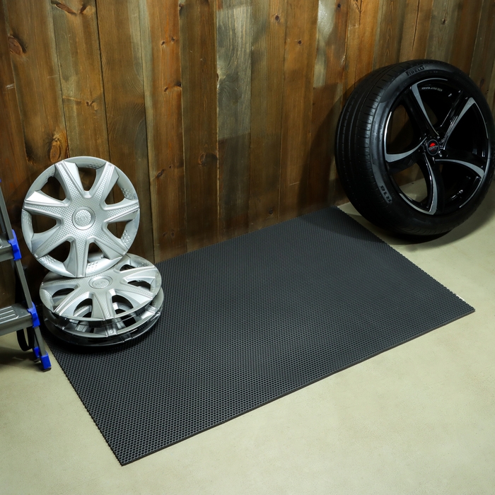 Коврик eva универсальный Grand Caratt, Соты 130 х 80 см, серый Коврик eva универсальный Grand Caratt, Соты 130 х 80 см, серый