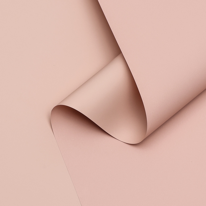 Пленка для цветов тонированная, матовая, пудровый, 0,5 х 10 м, 65 мкм