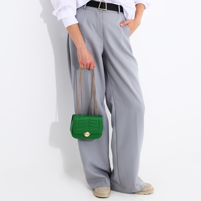 Сумка-мессенджер на клапане, цвет зелёный Сумка-мессенджер на клапане, цвет зелёный