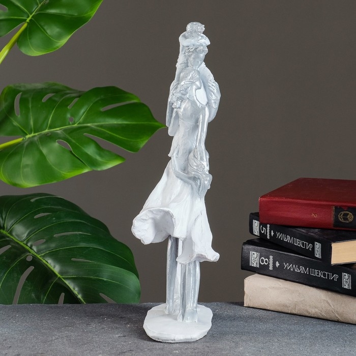 Фигура  Фигура "Семья" белая, 36х15х10см