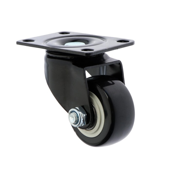 Колесо мебельное, d=65 мм, без тормоза, черное Колесо мебельное, d=65 мм, без тормоза, черное