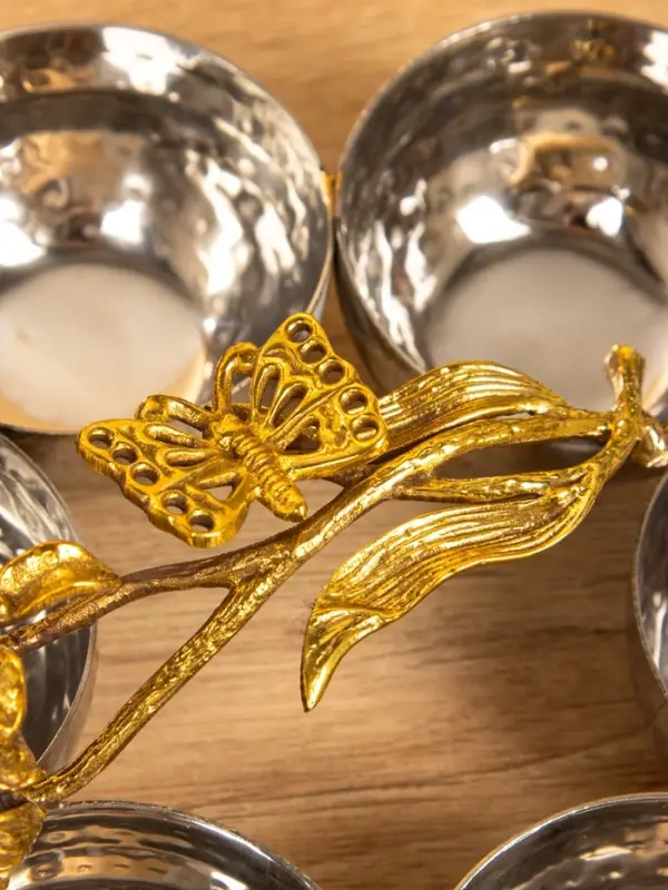 Менажница «Весна», 22×22×7 см, нержавеющая сталь Менажница «Весна», 22×22×7 см, нержавеющая сталь