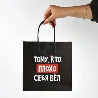 Набор пакетов подарочных новогодних &laquo;Так тебе и надо&raquo;, 6 шт., 22&times;22&times;11 см