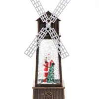 Фигура светодиодная "Мельница Дед Мороз" 10х20х33,5 см, (3хАА не в компл, муз, usb) LN147