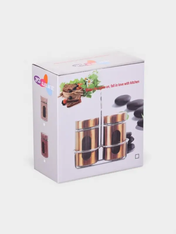 Набор для специй Набор для специй "Стиль" 2 шт, на подставке, 130 мл