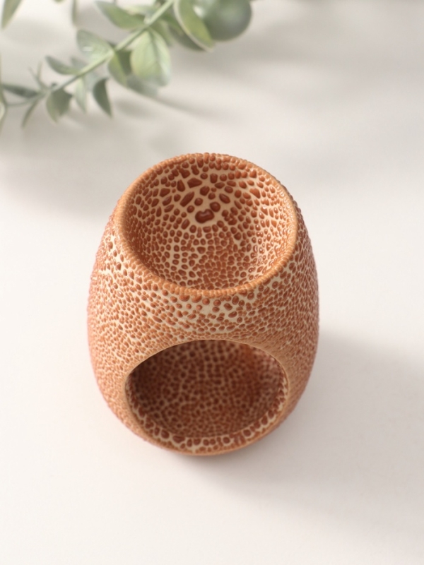 Аромалампа керамика  Аромалампа керамика "Точки" коричневая 6,5х6,5х8,5 см