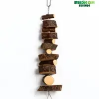 Игрушка для птиц и грызунов "Лесенка вверх" из дерева, 21 х 3 см
