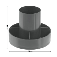 Подставка-органайзер для канцелярии СТАММ "Метеор", пластиковая, серая