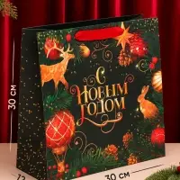 Пакеты подарочные ламинированные &laquo;С новым годом!&raquo;, набор 6 шт.