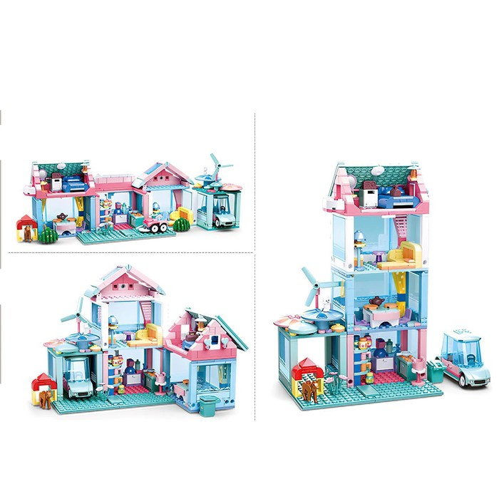 Конструктор &laquo;Розовая Мечта. Загородный дом&raquo;, 3 фигурки в наборе, 244 детали