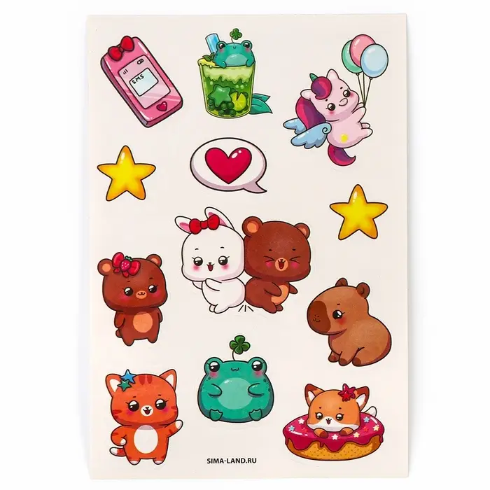 Блокнот-гравюра &laquo;Капибара&raquo;, 10 листов, лист наклеек, штихель, формат А6