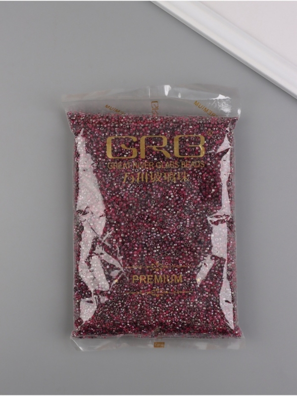 Бисер стекло  9/0  Бисер стекло  9/0 "Цилиндры. Фуксия" двухцветный, не выцветает 450 гр