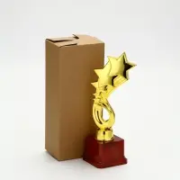 Наградная фигура "4 звезды" на красной подставке КОРОБКА Наградная фигура "4 звезды" на красной подставке КОРОБКА