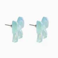 Серьги пластик &laquo;Бантик&raquo;, перламутровый, голубые