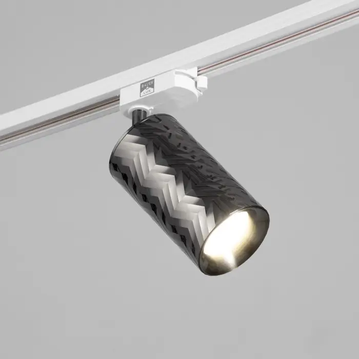 Светильник трековый BayerLux Simple &laquo;Астер&raquo; GU10, 220 В, 7.5&times;7.5&times;20 см, чёрный хром