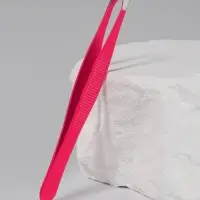 Пинцет прямой, узкий, 9 см, МИКС