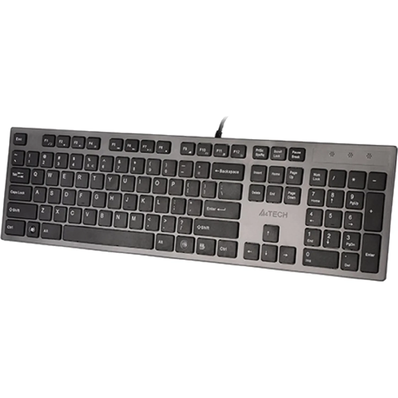 Клавиатура A4 KV-300H серый/черный USB slim