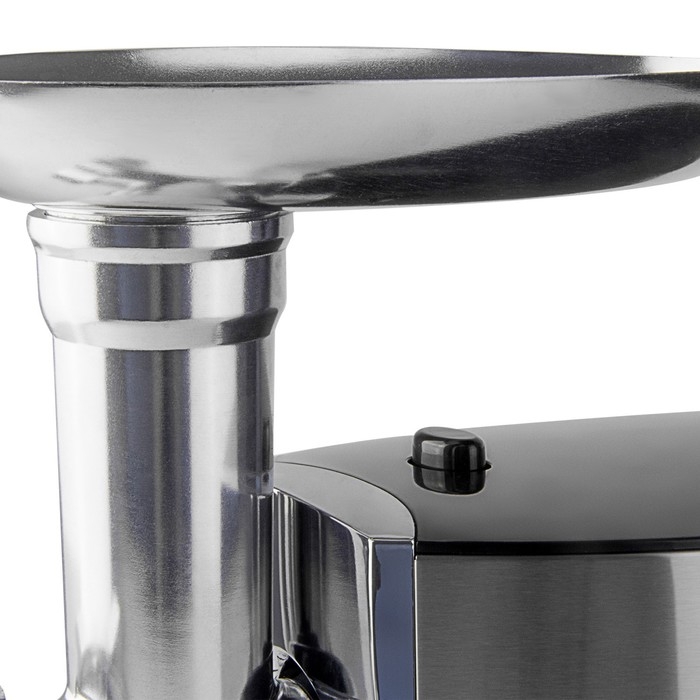 Мясорубка Galaxy GL 2400, 1200 Вт, 1.3 кг/мин, 2 насадки, реверс, серебристая Мясорубка Galaxy GL 2400, 1200 Вт, 1.3 кг/мин, 2 насадки, реверс, серебристая