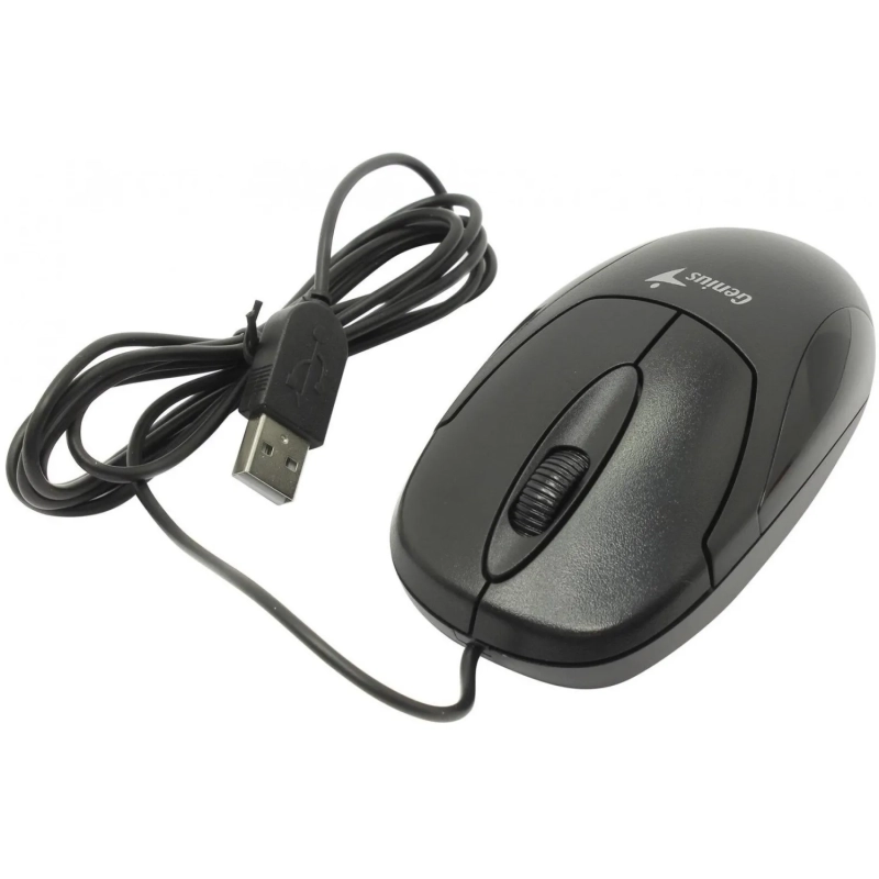 Мышь компьютерная Genius Xscroll V3, оптическая, 1000 DPI, 1.5 м, черный