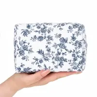 Косметичка женская &laquo;Цветочная роспись&raquo;, универсальная, 17.5&times;12&times;10 см, белая