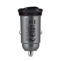 Переходник автомобильного зарядного устройства на Type-C PD30W NZ16 HOCO серый