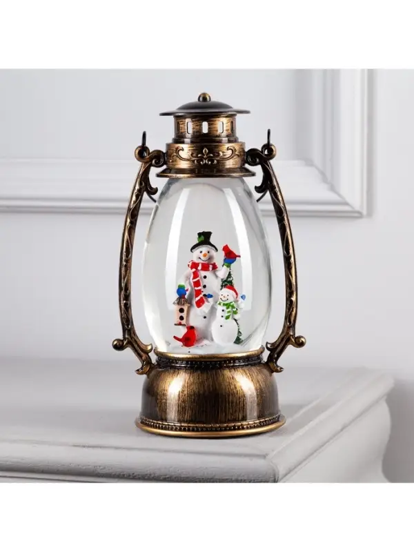 Светодиодная фигура &laquo;Два снеговика&raquo; 14&times;23.5&times;11 см, пластик, от батареек ААх3, USB, свечение тёплое белое