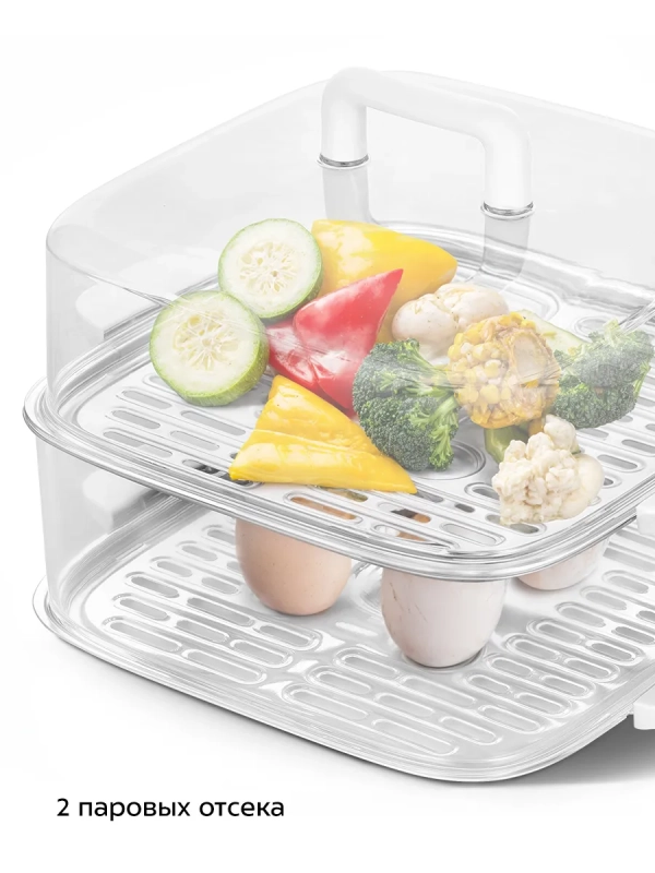 Пароварка электрическая с таймером КТ-6467 - 1000 Вт Пароварка электрическая с таймером КТ-6467 - 1000 Вт