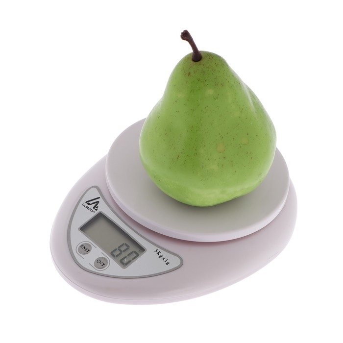 Весы кухонные Luazon LVK-501, электронные, до 5 кг, белые Весы кухонные Luazon LVK-501, электронные, до 5 кг, белые