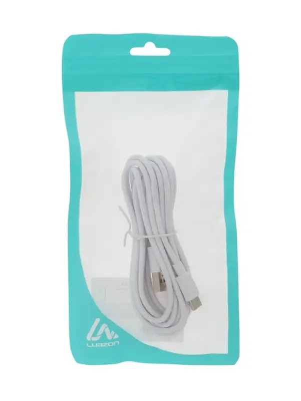 Кабель Luazon, Type-C - USB, 1 А, 2 м, белый