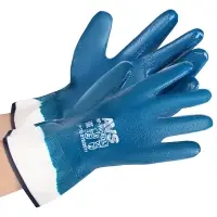 Перчатки нитриловые полный облив МБС (синие, краги) 1 пара AVS RP-10