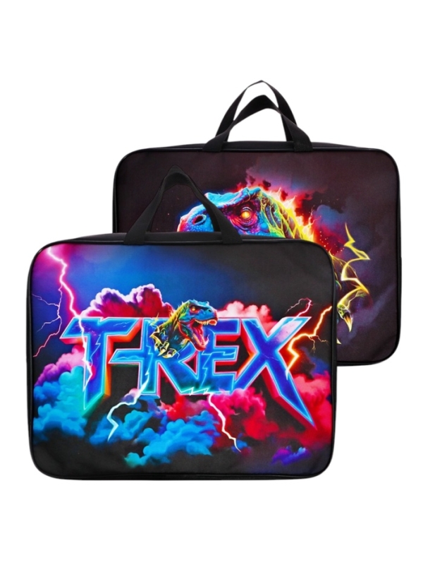 Папка с ручками текстильная А4, 360×245×70 мм, Calligrata TOP «Динозавр» Папка с ручками текстильная А4, 360×245×70 мм, Calligrata TOP «Динозавр»