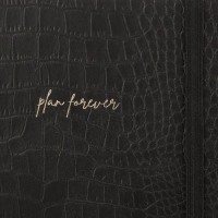 Ежедневник недатированный черный, рептилия, А5 136 л., ATTACHE