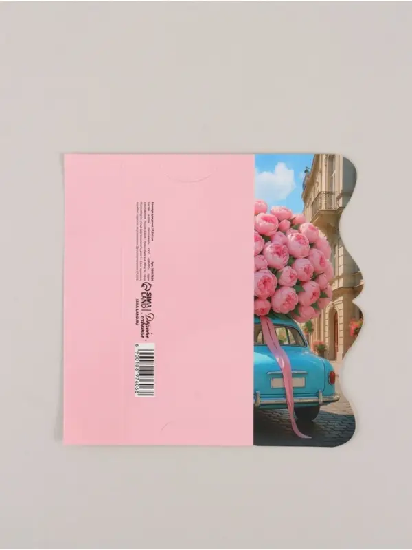 Конверт для денег фигурный &laquo;Пионы&raquo;, 17.5&times;8 см