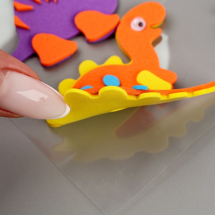 Набор наклеек из EVA  Набор наклеек из EVA "Динозавры", 8 шт