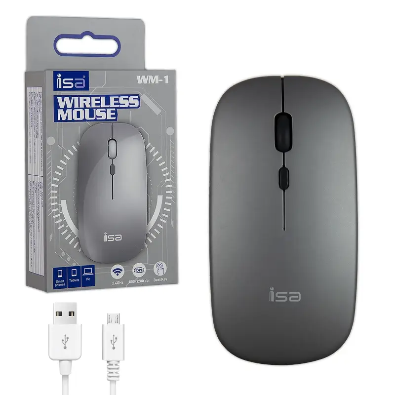 Беспроводная оптическая мышь WM-1 ISA серебро IS322122 Беспроводная оптическая мышь WM-1 ISA серебро IS322122