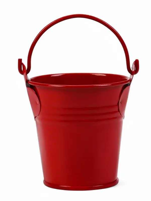 Декоративное кашпо для цветов &laquo;Ведёрко Томми&raquo;, 6&times;6 см, металл, красное