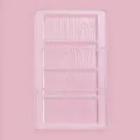 Форма для шоколада &laquo;Кора дерева&raquo;, пластик, 20&times;12&times;2.5 см, 4 ячейки 8.5&times;2.1&times;0.8 см, прозрачная